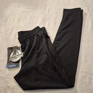 Polartec Polar Fleece women's Medium base layer power grid black bottoms NEW